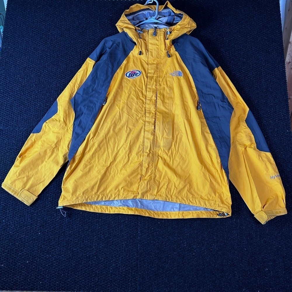 Vintage The North Face Hyvent Miller Lite Jacket Yellow Gray Full Zip XL Outdoor